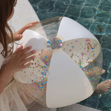 Inflatable Beach Ball Cotton Candy Glitter - Beach Toy