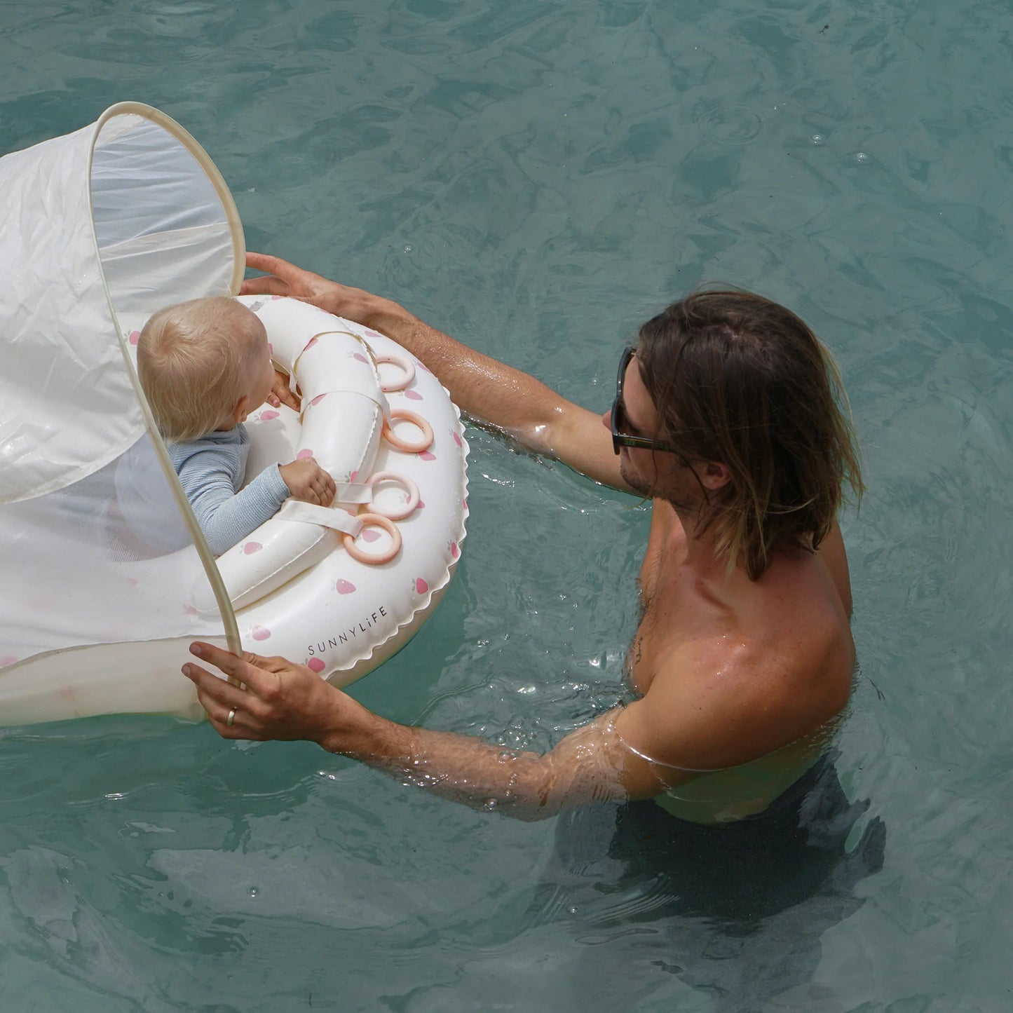 Load image into Gallery viewer, Interactive Baby Float Strawberry Sunshine Pink - Pool Inflatable
