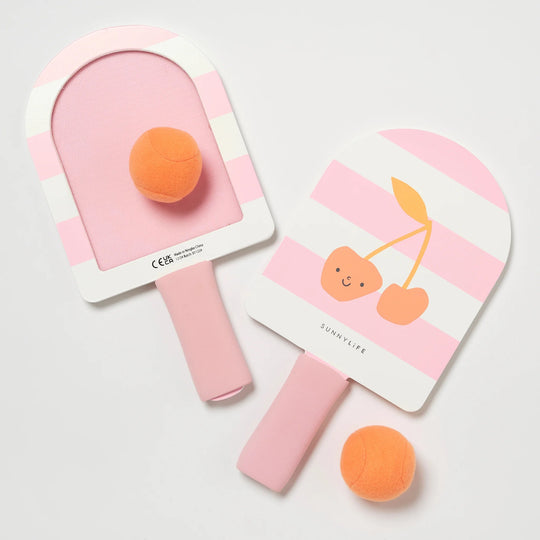 Load image into Gallery viewer, Kids Velcro Beach Bats Cotton Candy Cherry - Beach Toy
