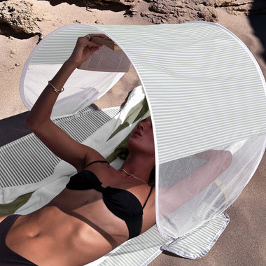 Solo Sun Shader La Palma Sage Stripe - Beach Chair