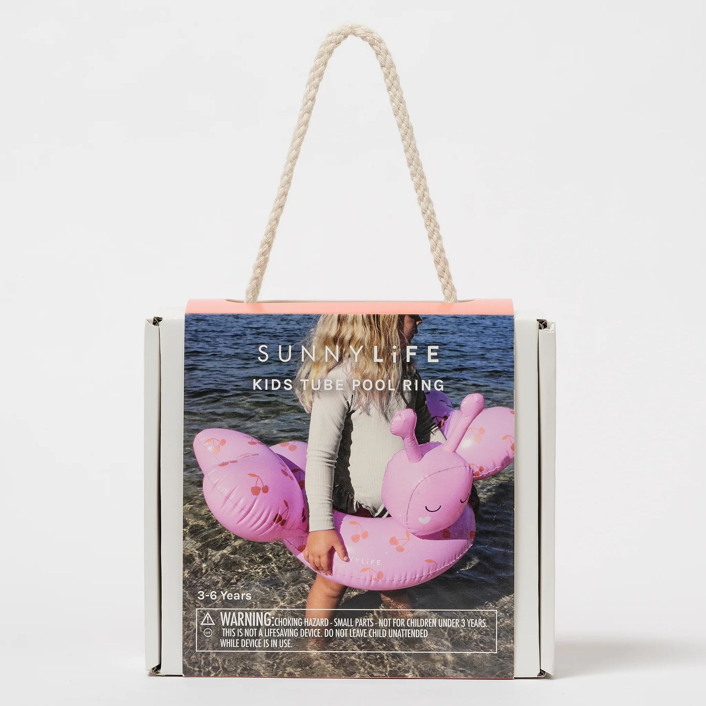 Load image into Gallery viewer, Kids Tube Pool Ring Cotton Candy Cherry - Pool Inflatable
