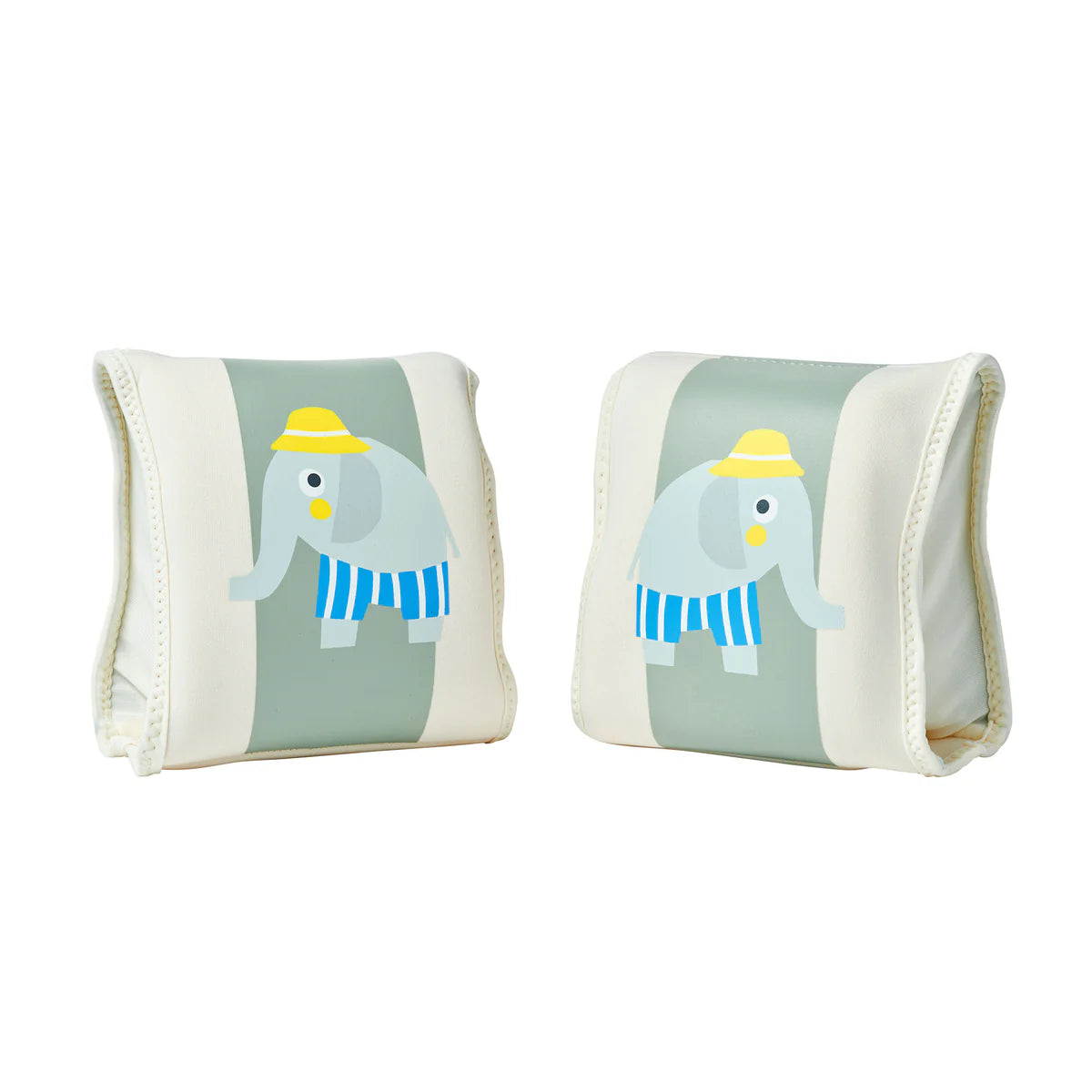 Load image into Gallery viewer, Kids Floaties Eli The Elephant Green Stripes
