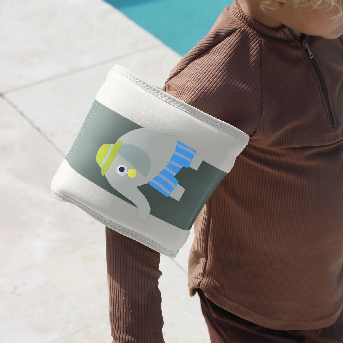 Load image into Gallery viewer, Kids Floaties Eli The Elephant Green Stripes
