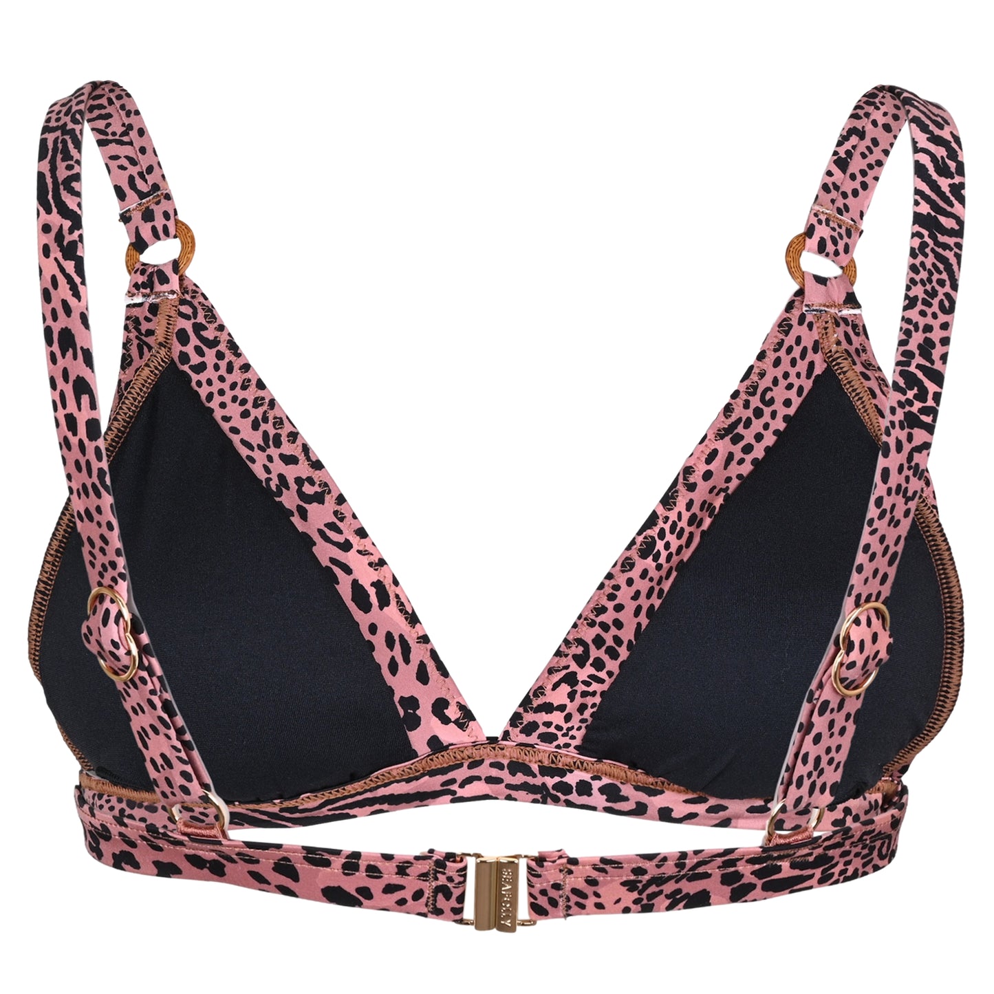 Triangle Top Bikini with Contrast Banding - Bikini Top