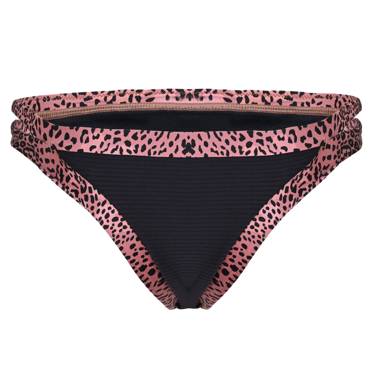 Brazilian Bikini Bottoms With Contrast Banding - Bikini Bottom