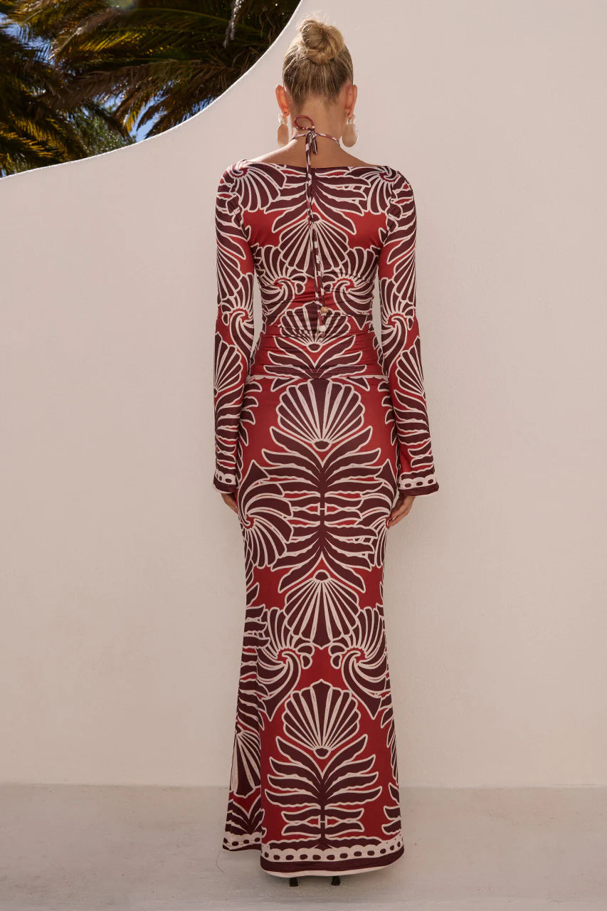 Load image into Gallery viewer, Sienna Sleeved Top Brodie Red
