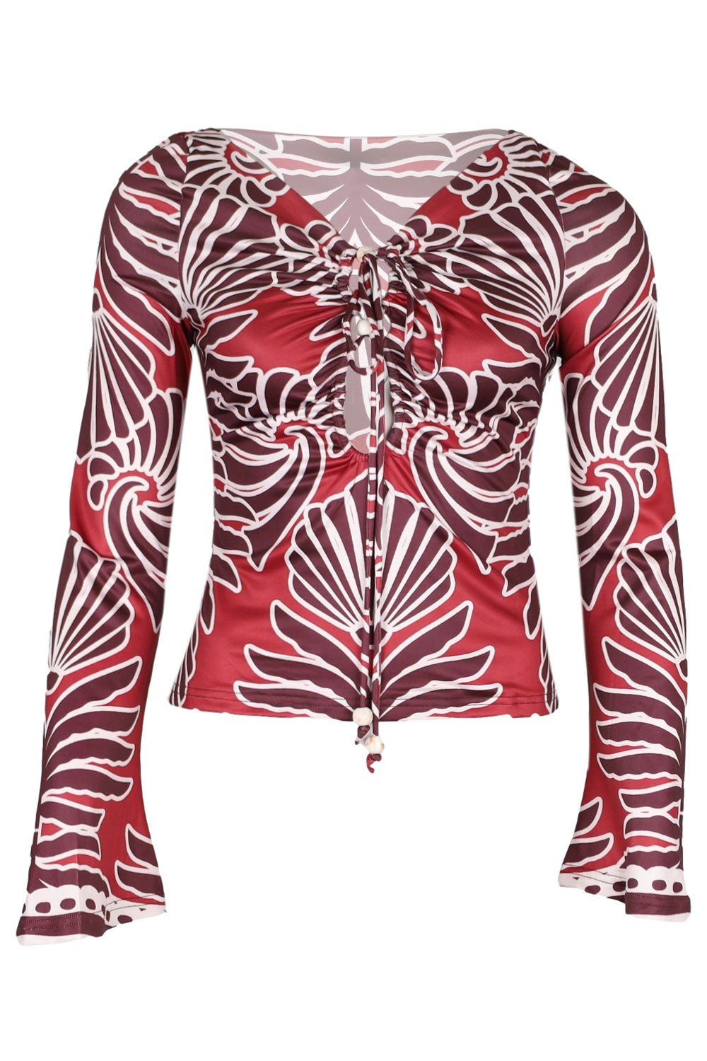 Load image into Gallery viewer, Sienna Sleeved Top Brodie Red
