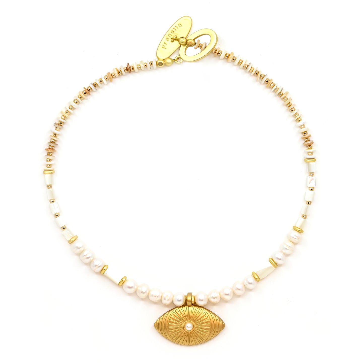 Load image into Gallery viewer, Shelbie Golden Eye Necklace - Necklace
