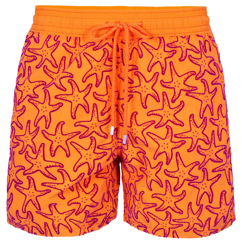 Men Swim Trunks Flocked Starlettes