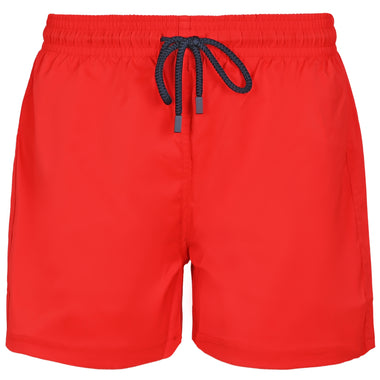 Men Fitted Stretch Swim Short Red - Men’s Swim Shorts
