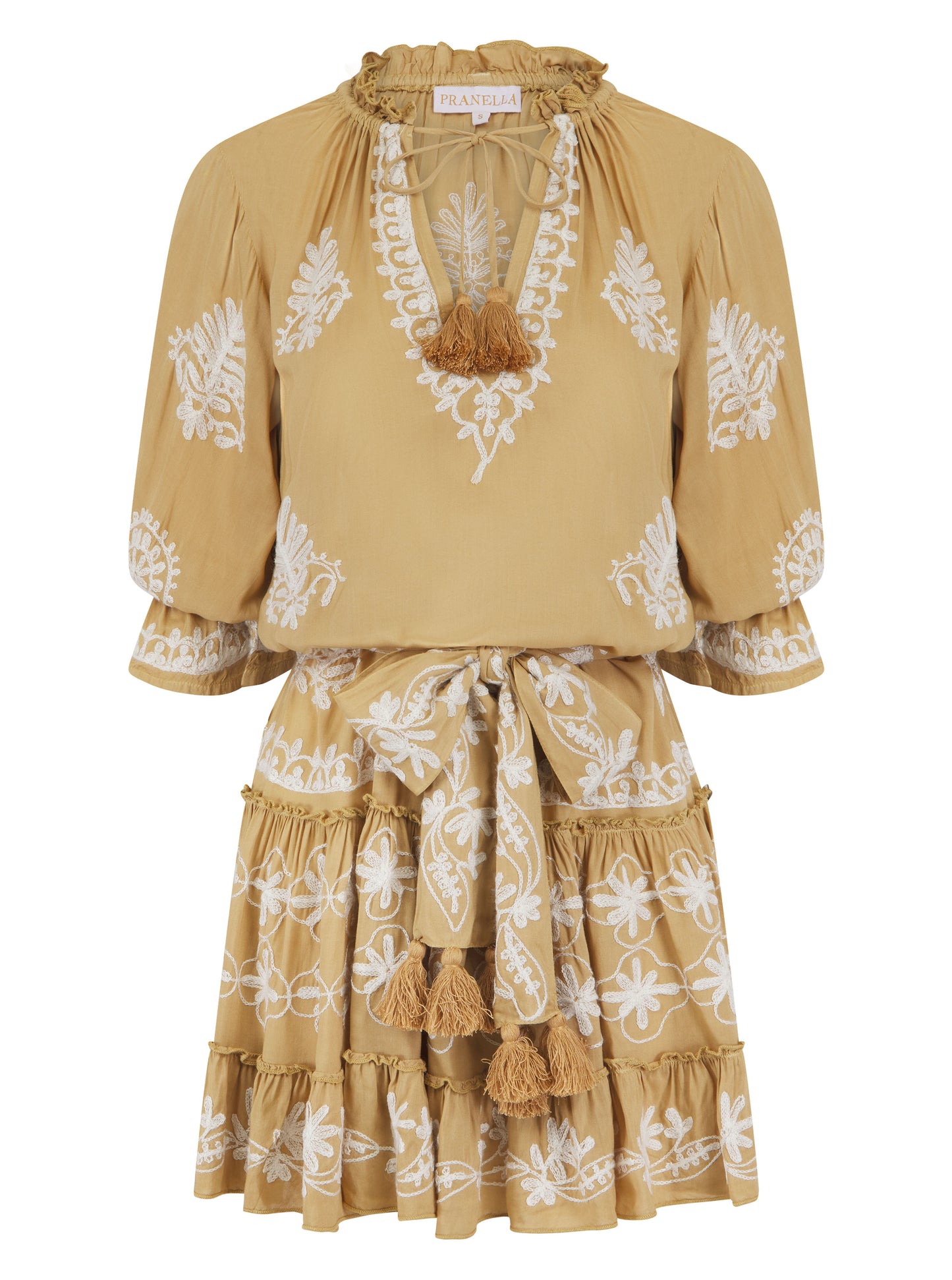 Sia Coffee Pearl Mini Dress - Dress