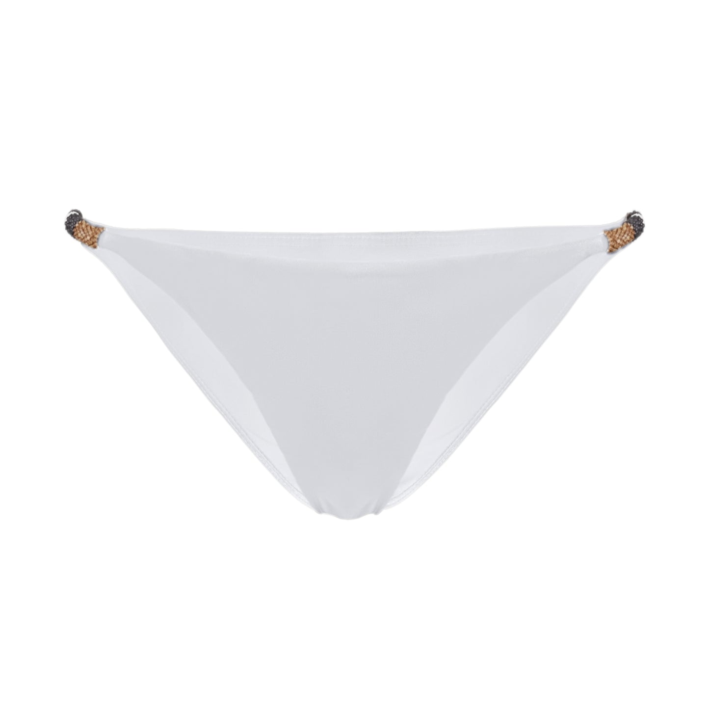Solid Ella String Brazilian Bottom White - Bikini Bottom