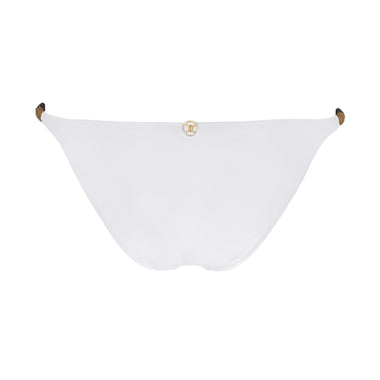Solid Ella String Brazilian Bottom White - Bikini Bottom