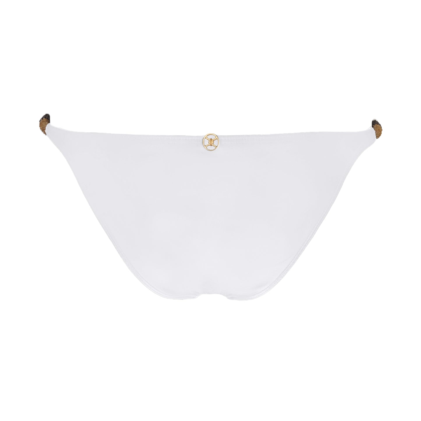 Load image into Gallery viewer, Solid Ella String Brazilian Bottom White - Bikini Bottom
