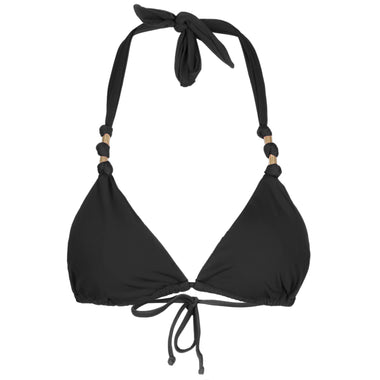 Solid Paula Top Black - Bikini Top