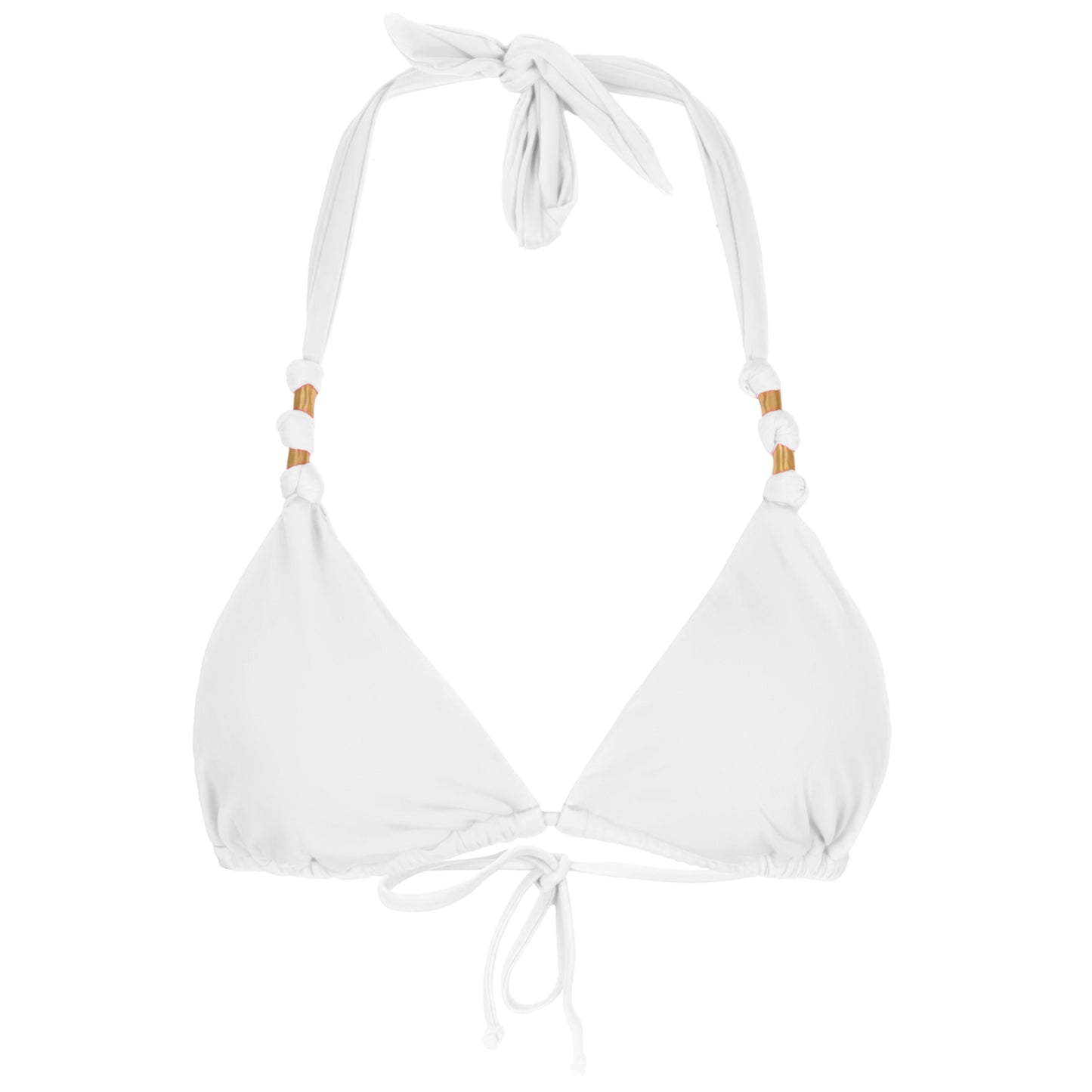 Solid Paula Top White - Bikini Top