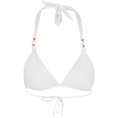 Solid Paula Top White - Bikini Top