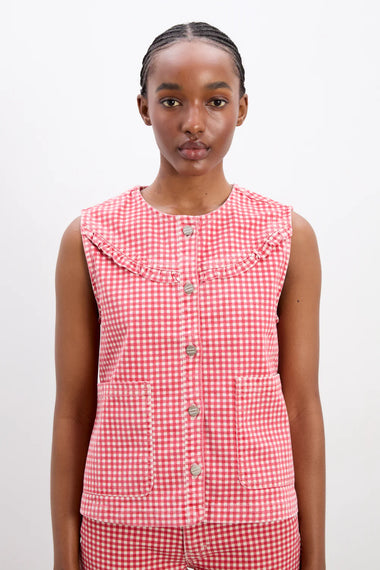 Mari Top Red Gingham