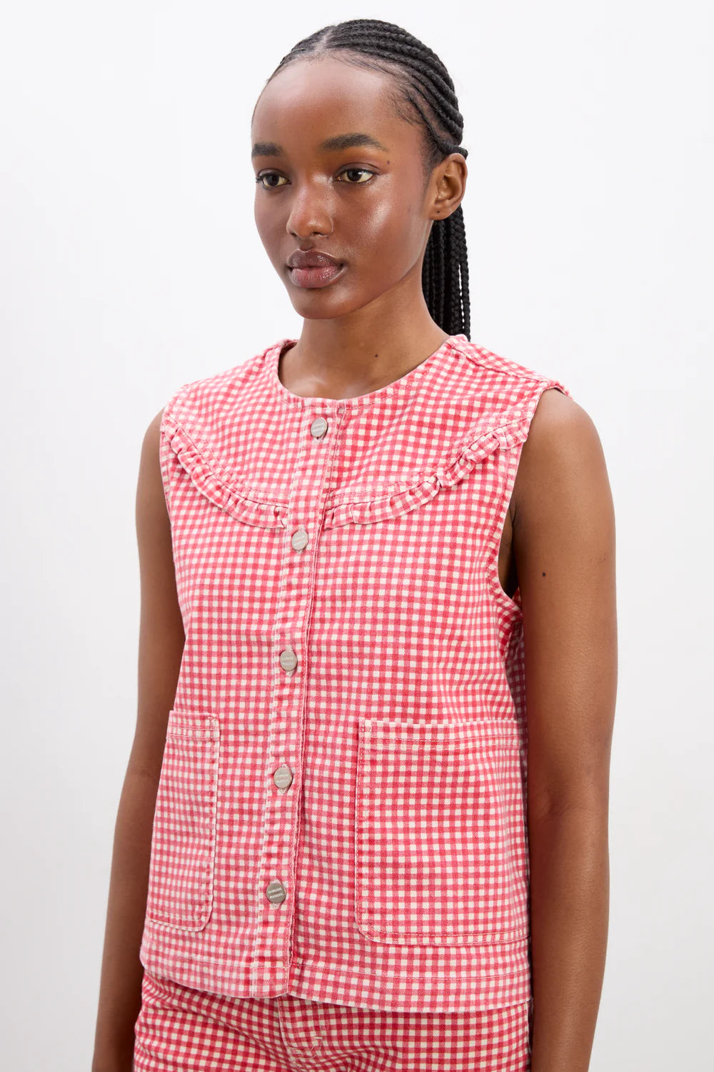 Load image into Gallery viewer, Mari Top Red Gingham
