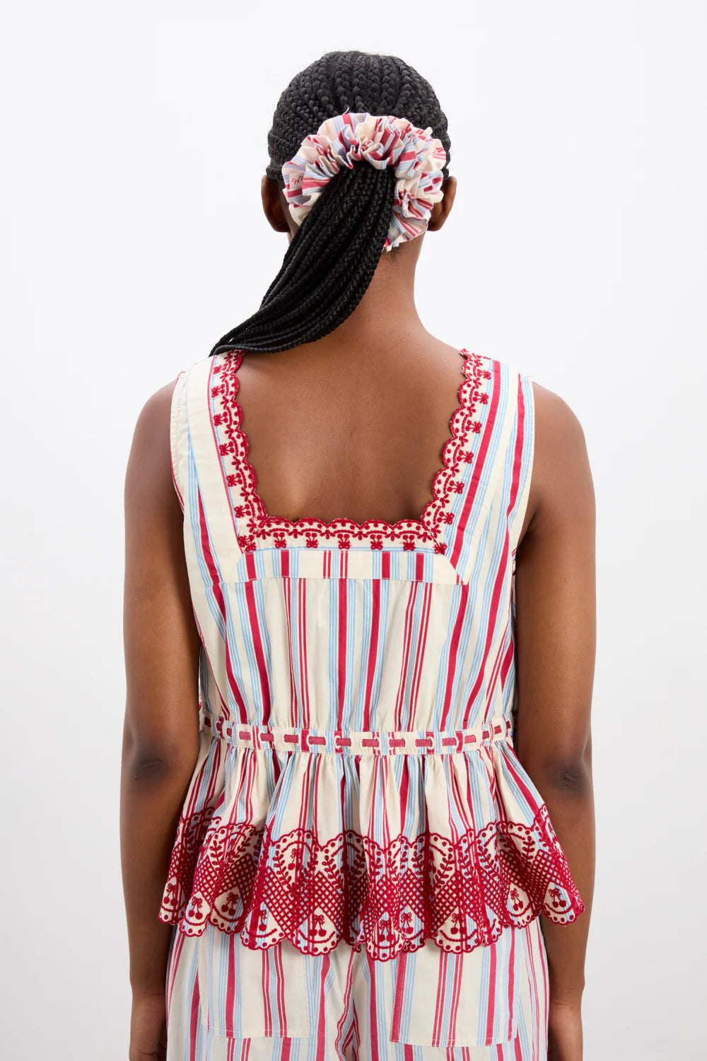 Load image into Gallery viewer, Amaya Blouse Butter Cherry Stripe
