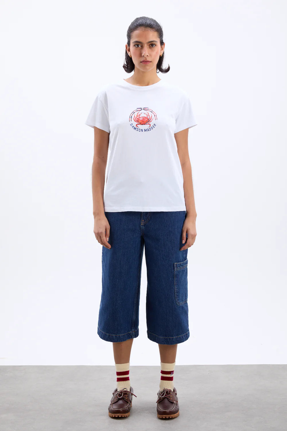 Load image into Gallery viewer, Crabby Bow Shrunken Tee
