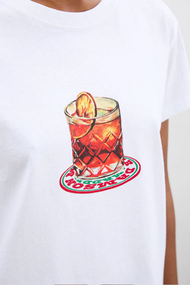 Negroni Shrunken Tee White
