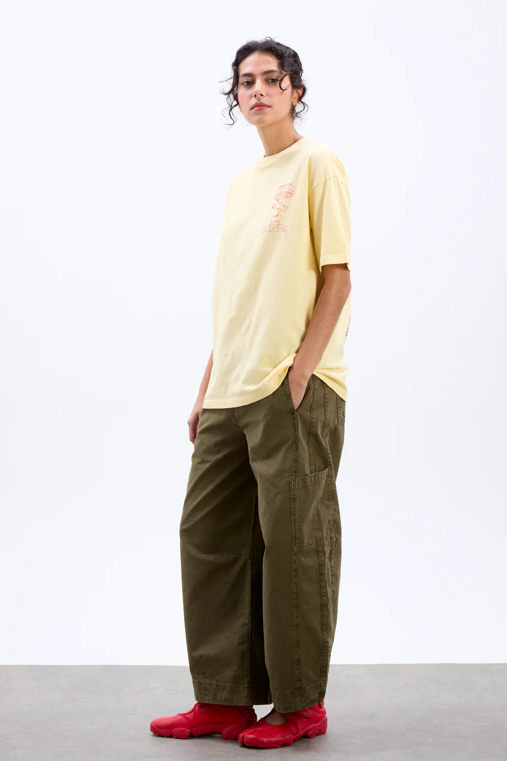 Load image into Gallery viewer, Pizza Party Boyfriend Tee Yellow
