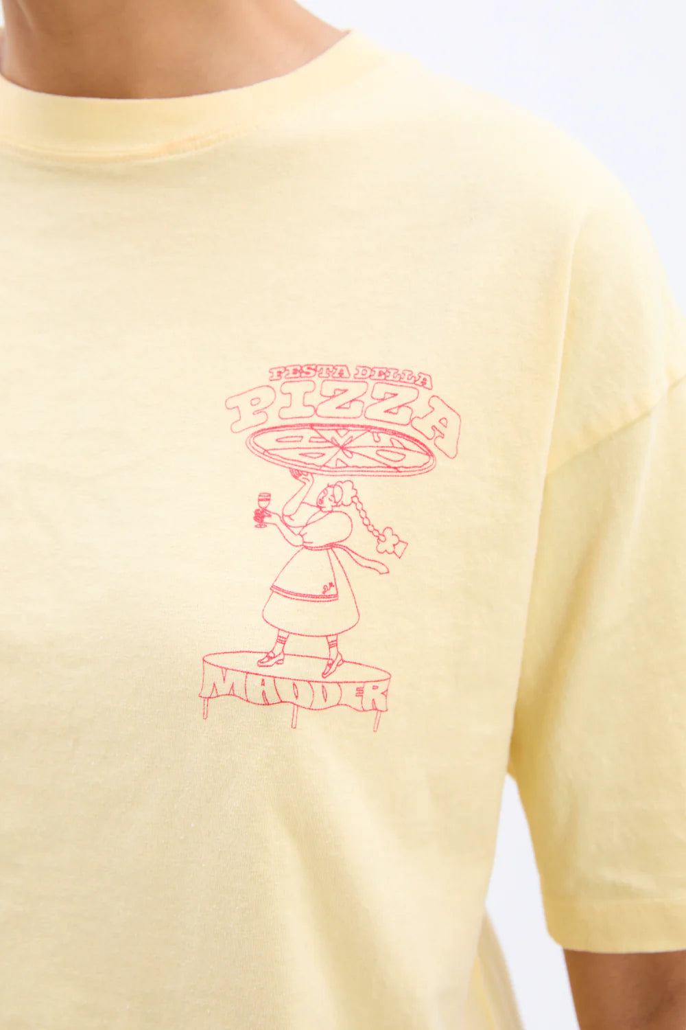 Load image into Gallery viewer, Pizza Party Boyfriend Tee Yellow
