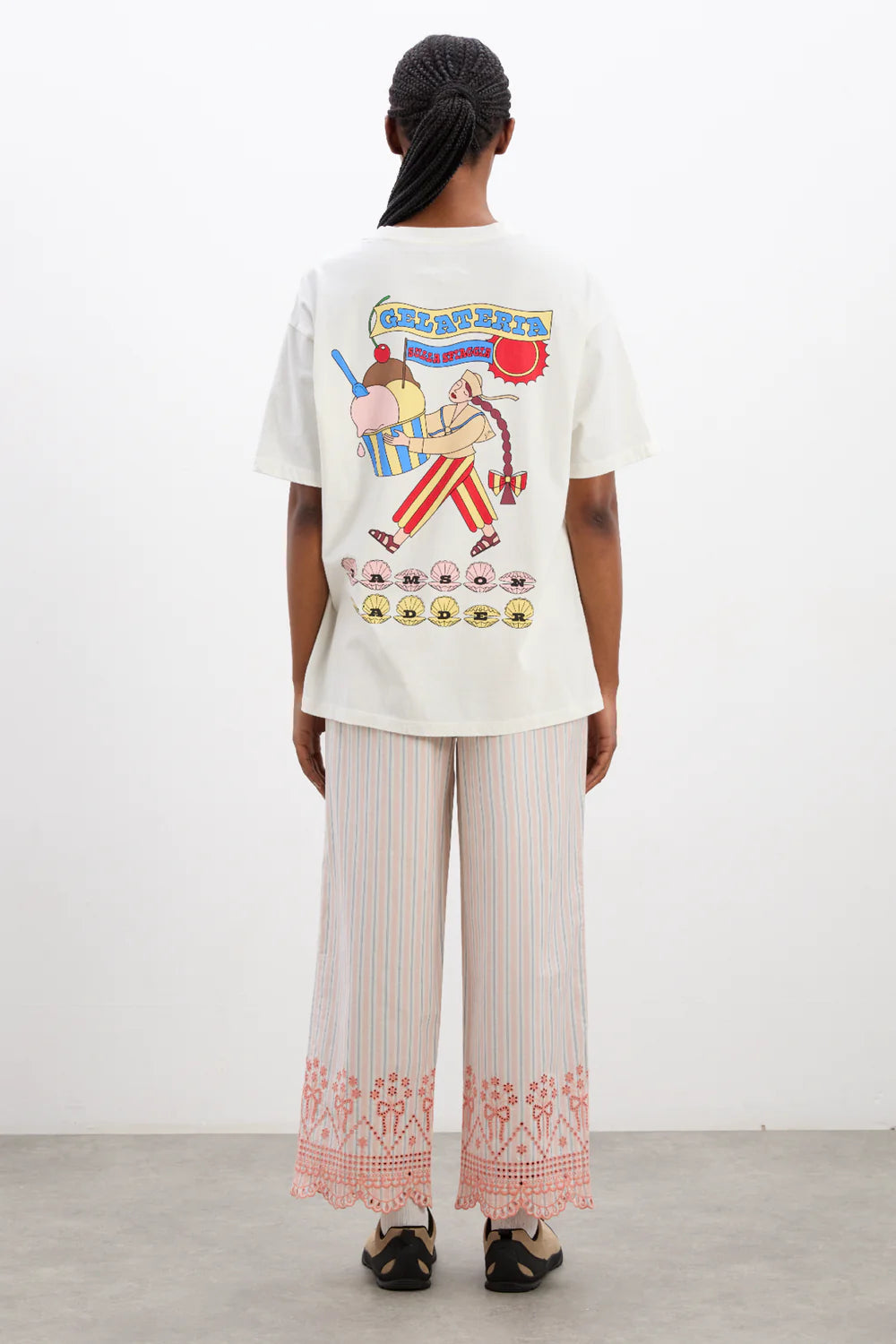 Load image into Gallery viewer, Gelati Girl Boyfriend Tee White
