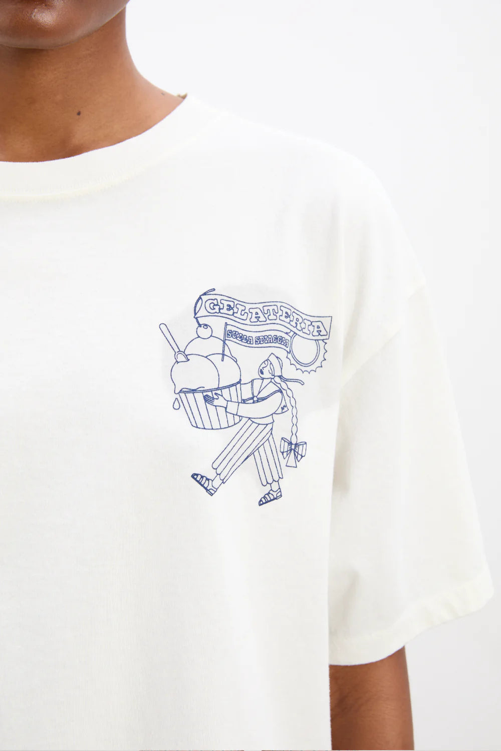 Load image into Gallery viewer, Gelati Girl Boyfriend Tee White
