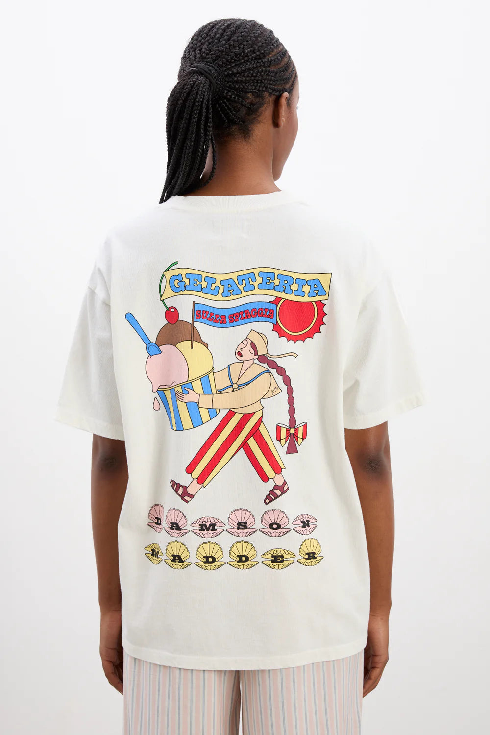 Load image into Gallery viewer, Gelati Girl Boyfriend Tee White

