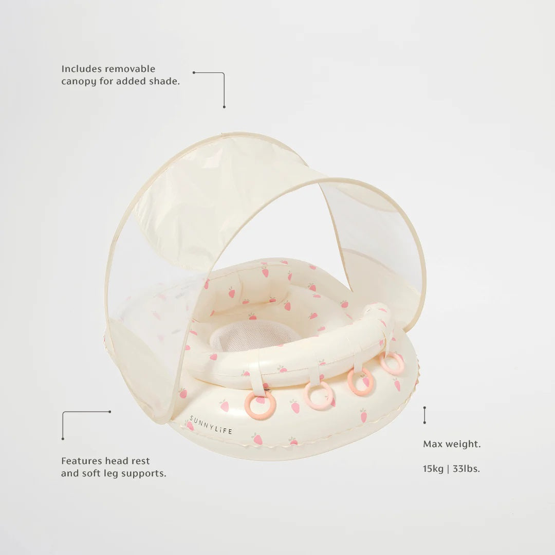 Load image into Gallery viewer, Interactive Baby Float Strawberry Sunshine Pink - Pool Inflatable
