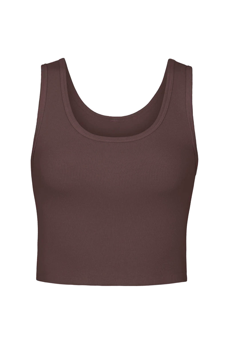 Scoop Crop Top Mocha