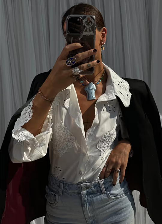 Load image into Gallery viewer, White Sicily Shirt - Top

