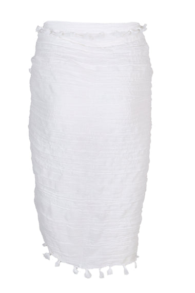 Beach Edit Cotton Gauze Sarong White