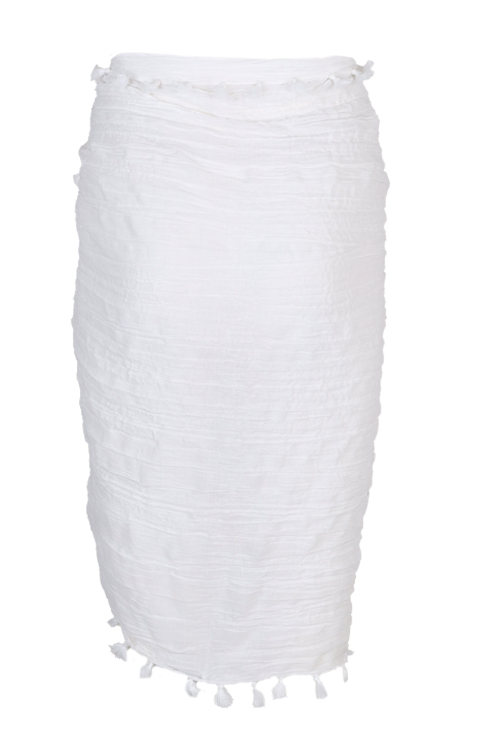 Load image into Gallery viewer, Beach Edit Cotton Gauze Sarong White
