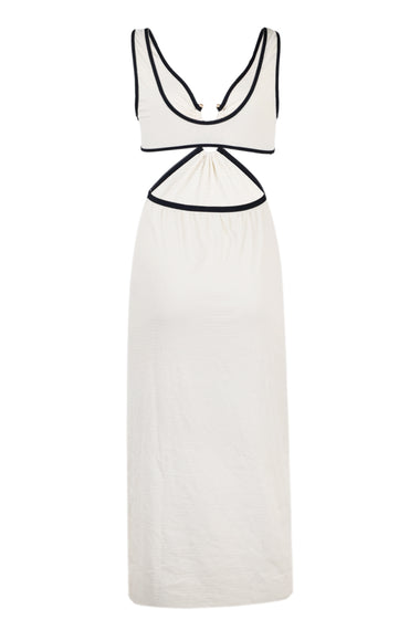 Beach Bound Midi Dress Ecru