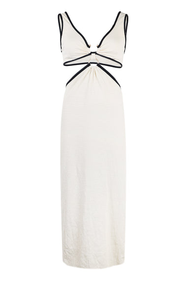 Beach Bound Midi Dress Ecru