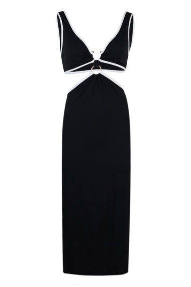 Beach Bound Midi Dress Black