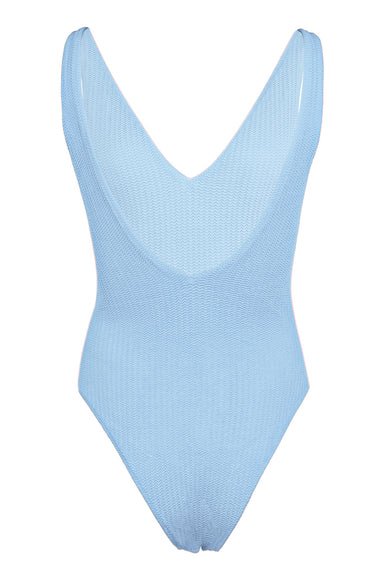 Deep V Neck One Piece Cornflower