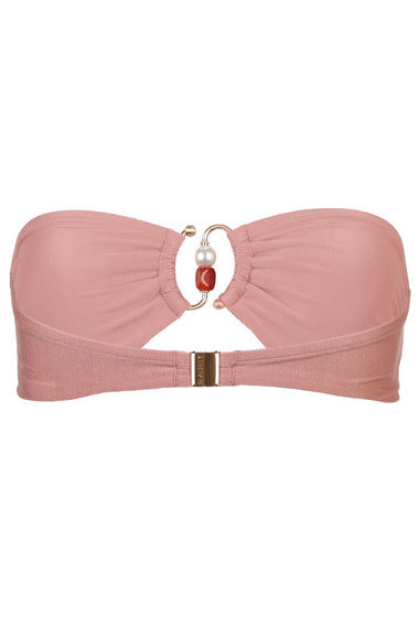 Palermo Ring Front Bandeau Bikini Top Mocha