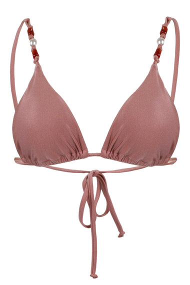 Palermo Slide Tri Bikini Top Mocha
