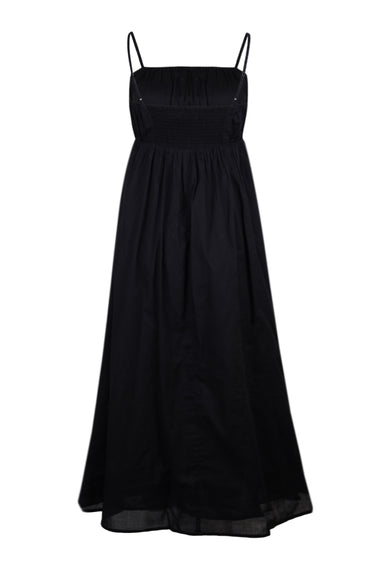 Piped Maxi Dress Black