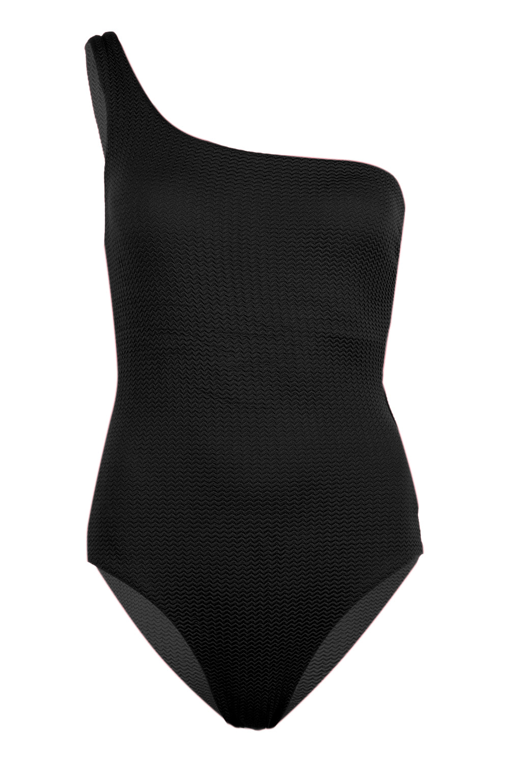 Load image into Gallery viewer, Sea Dive One Shoulder One Piece Black
