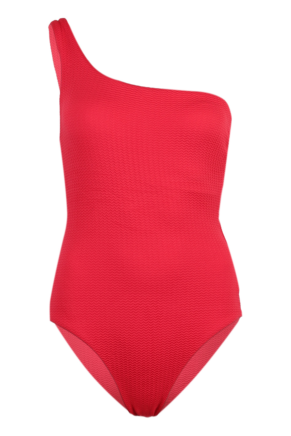 Load image into Gallery viewer, Sea Dive One Shoulder One Piece Chili Red
