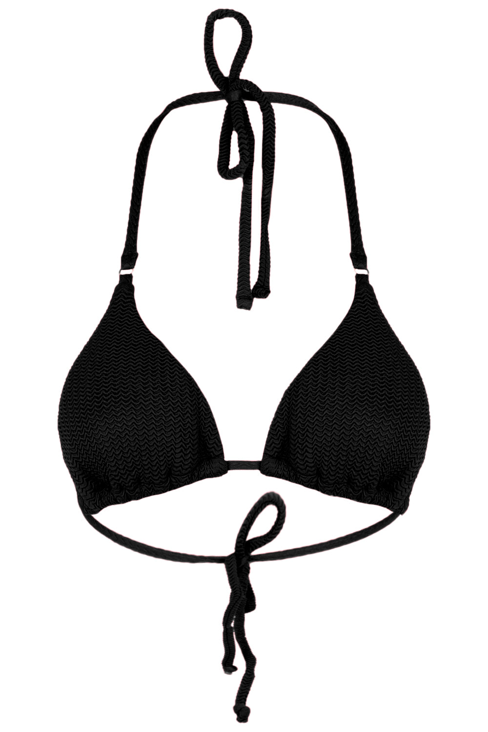 Load image into Gallery viewer, Slide Tri Bikini Top Black
