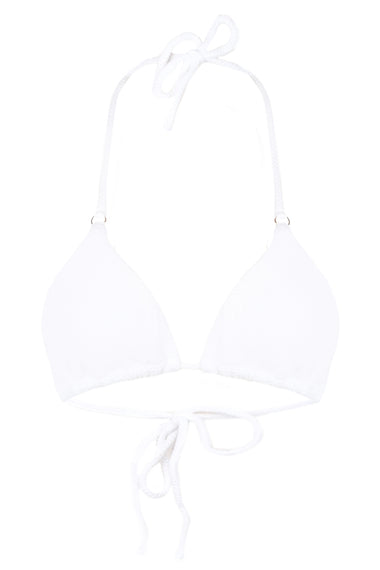 Slide Tri Bikini Top White