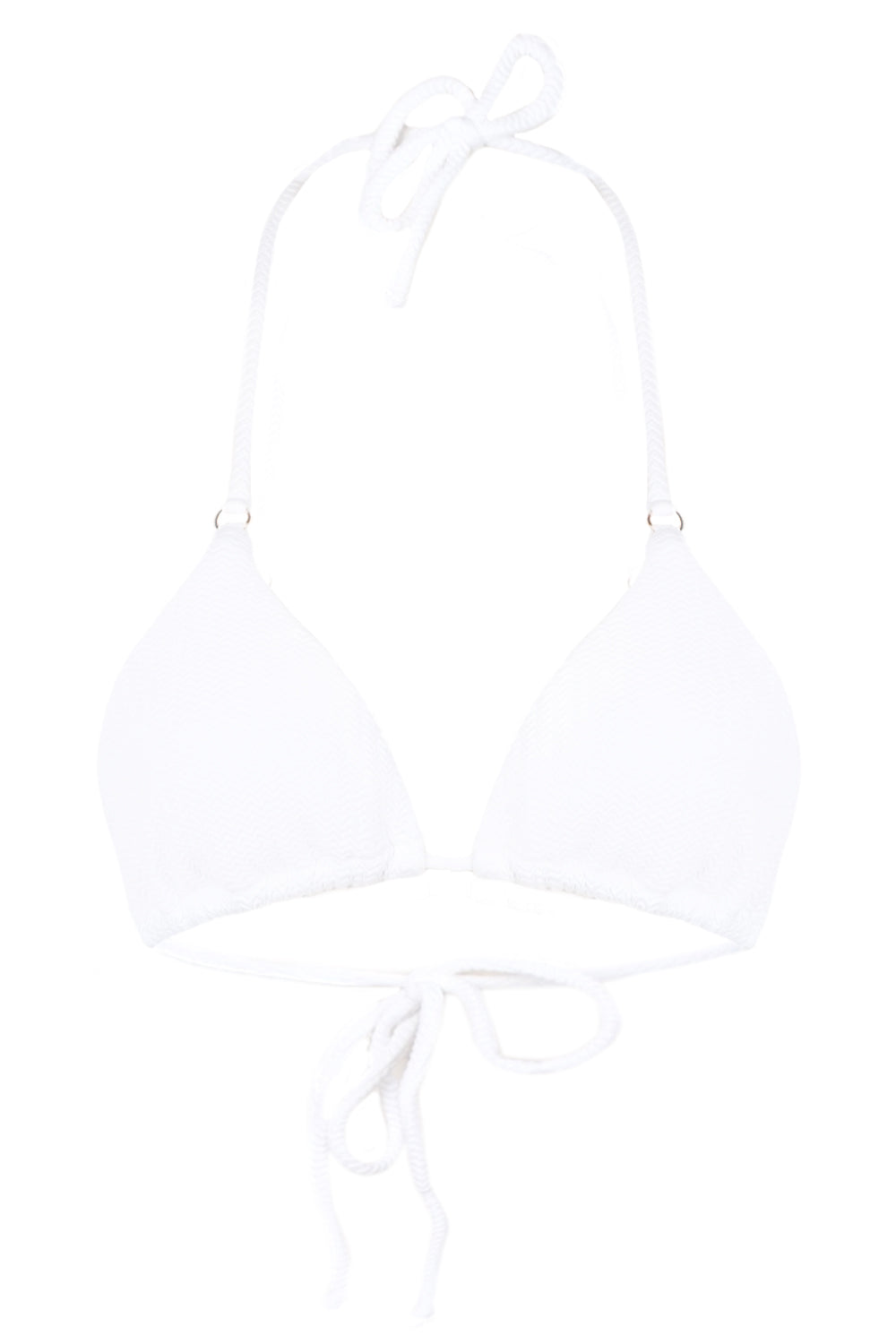 Load image into Gallery viewer, Slide Tri Bikini Top White
