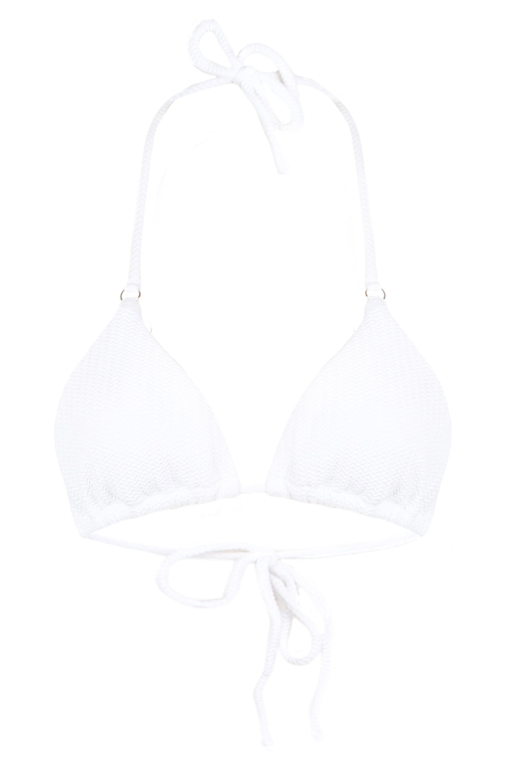 Load image into Gallery viewer, Slide Tri Bikini Top White

