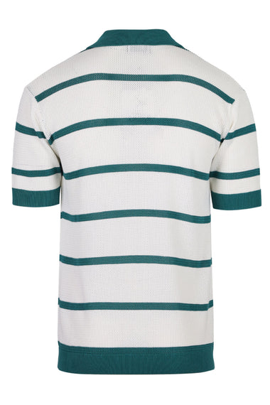 Alex Knit Top White/Jade Green